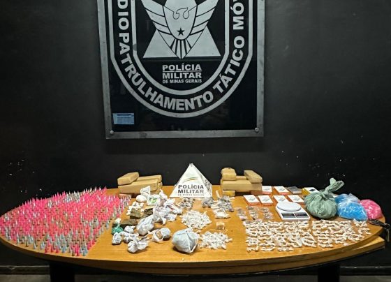 Polícia apreende mais 500 pinos de cocaína, 357 pedras de crack e 49 buchas de maconha em Vespasiano