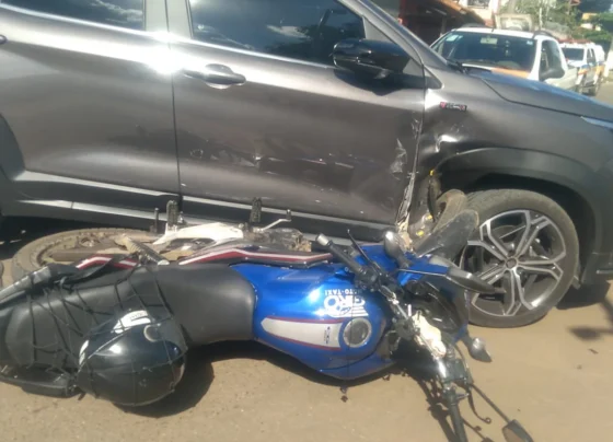 Colisão entre carro e moto deixa um ferido em Matozinhos