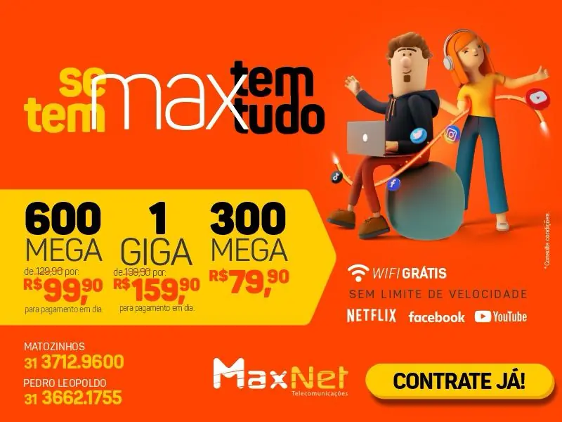 Comece 2024 com a melhor internet da região; Venha para o mundo Max. Contrate agora!