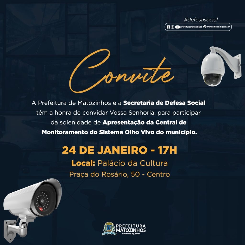 Matozinhos apresenta na quarta a Central de Monitoramento do Olho Vivo