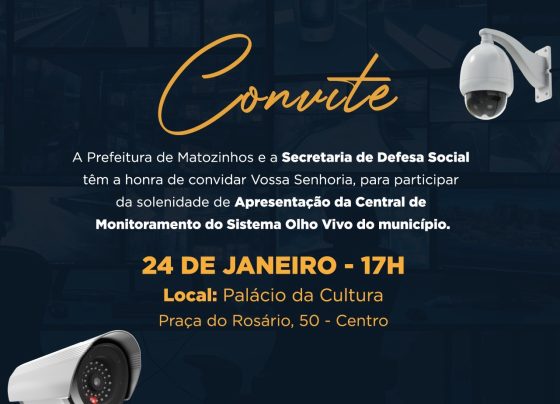 Matozinhos apresenta na quarta a Central de Monitoramento do Olho Vivo