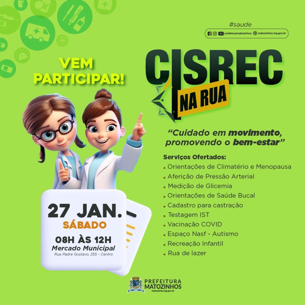 Mercado Municipal recebe ação comunitária voltada para saúde e bem-estar em Matozinhos