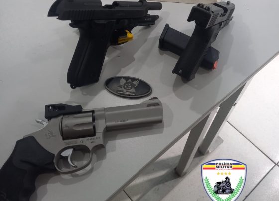 PM apreende 3 armas em Matozinhos