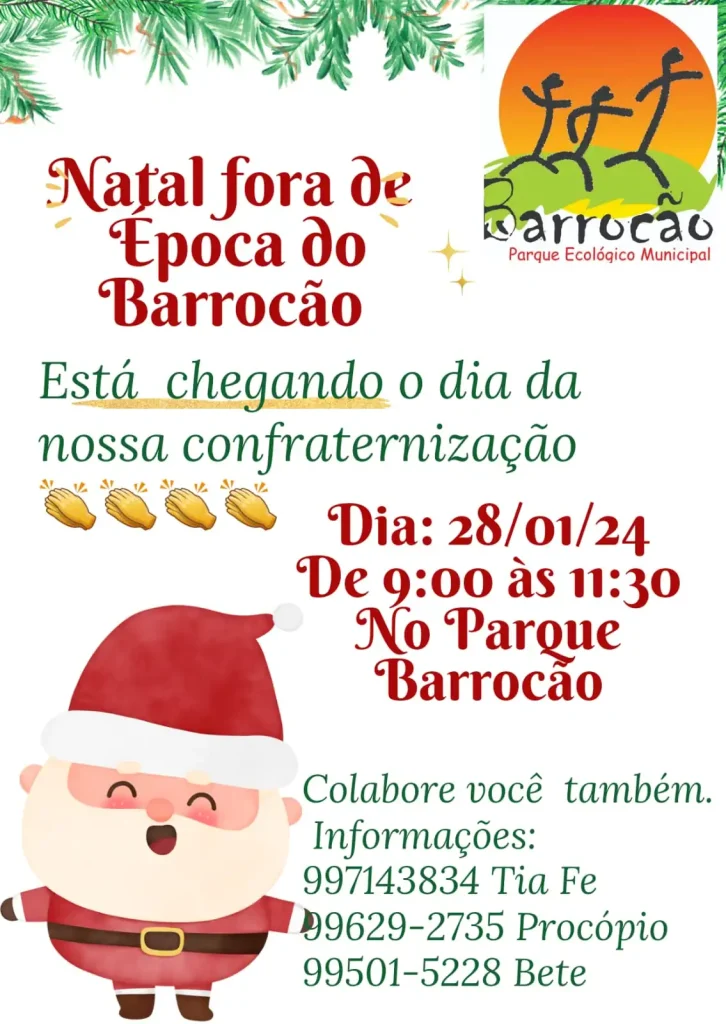 Parque do Barrocão realizará Natal Fora de Época