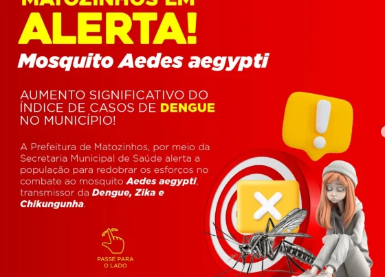Saúde alerta para aumento significativo de Dengue em Matozinhos