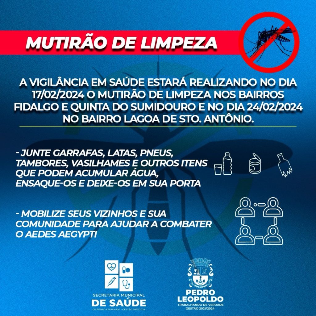 Mutirão de Limpeza Contra o Aedes Aegypti em Pedro Leopoldo
