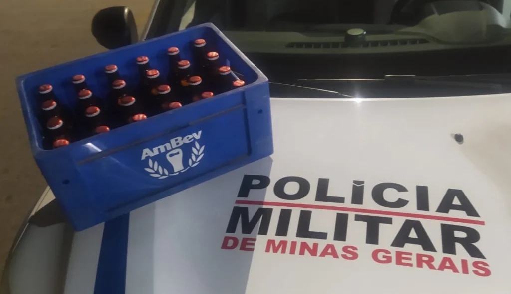 Flagrante de furto: Ladrão é preso carregando cerveja furtada em Pedro Leopoldo
