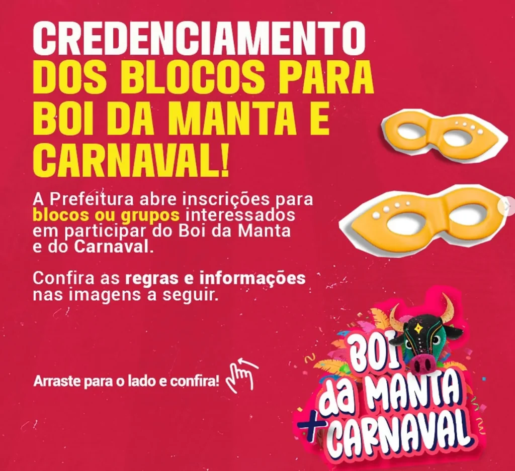 Carnaval 2025: Inscrição para blocos de Matozinhos e Mocambeiro está aberta