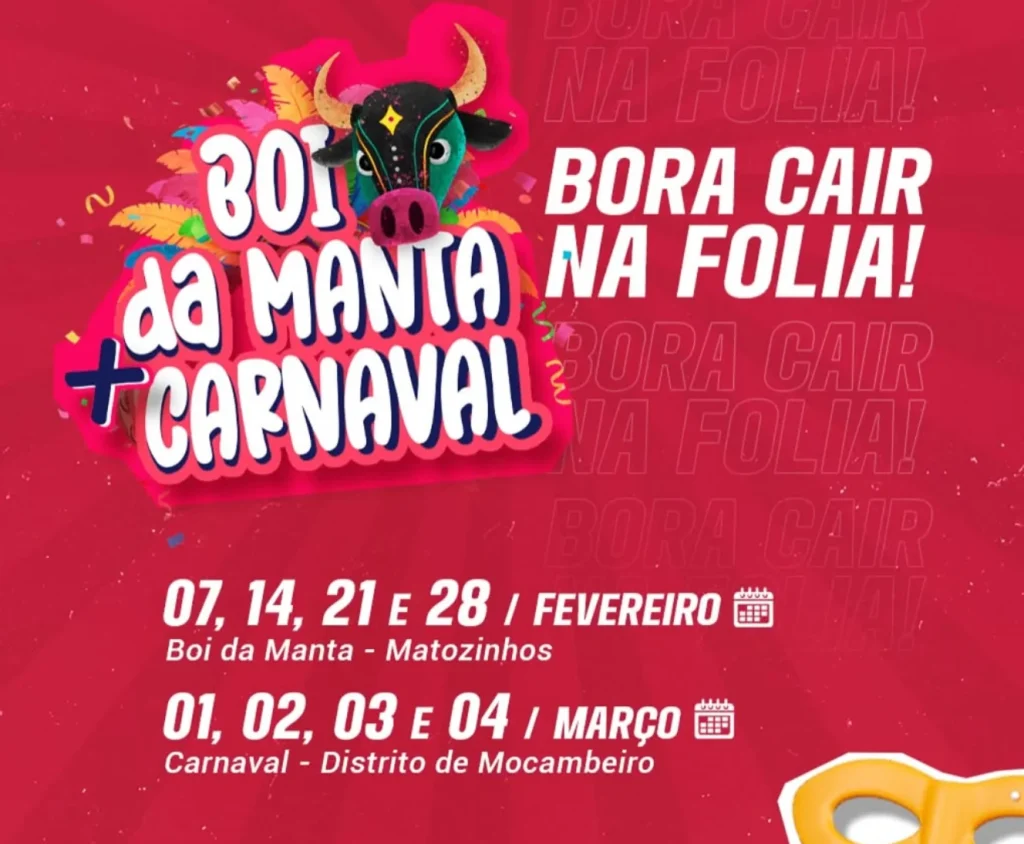 Matozinhos terá Boi da Manta e Carnaval em 2025