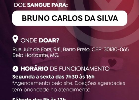 Morador de Matozinhos precisa de doação de sangue com urgência