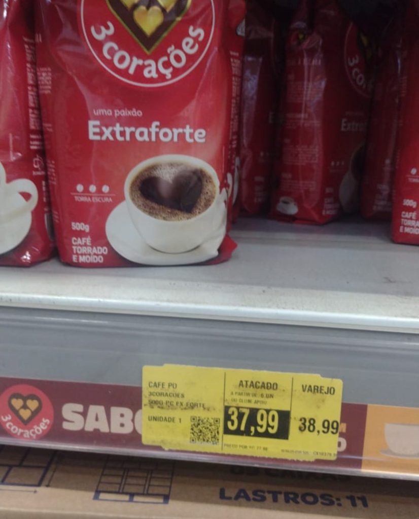 Preço do café assusta moradores de Matozinhos e gera comentários nas redes sociais