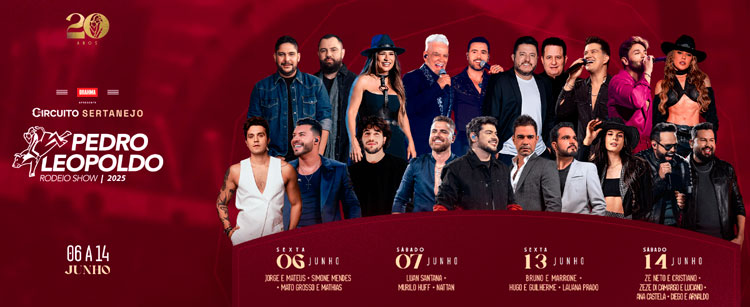 A 20ª edição do Pedro Leopoldo Rodeio show promete grande público para ver artistas de renome do cenário brasileiro. Foto: plrs.com.br.