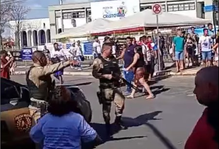 Conflito aconteceu durante a processão de São Cristóvão/Foto: Vídeo Rede Sociais