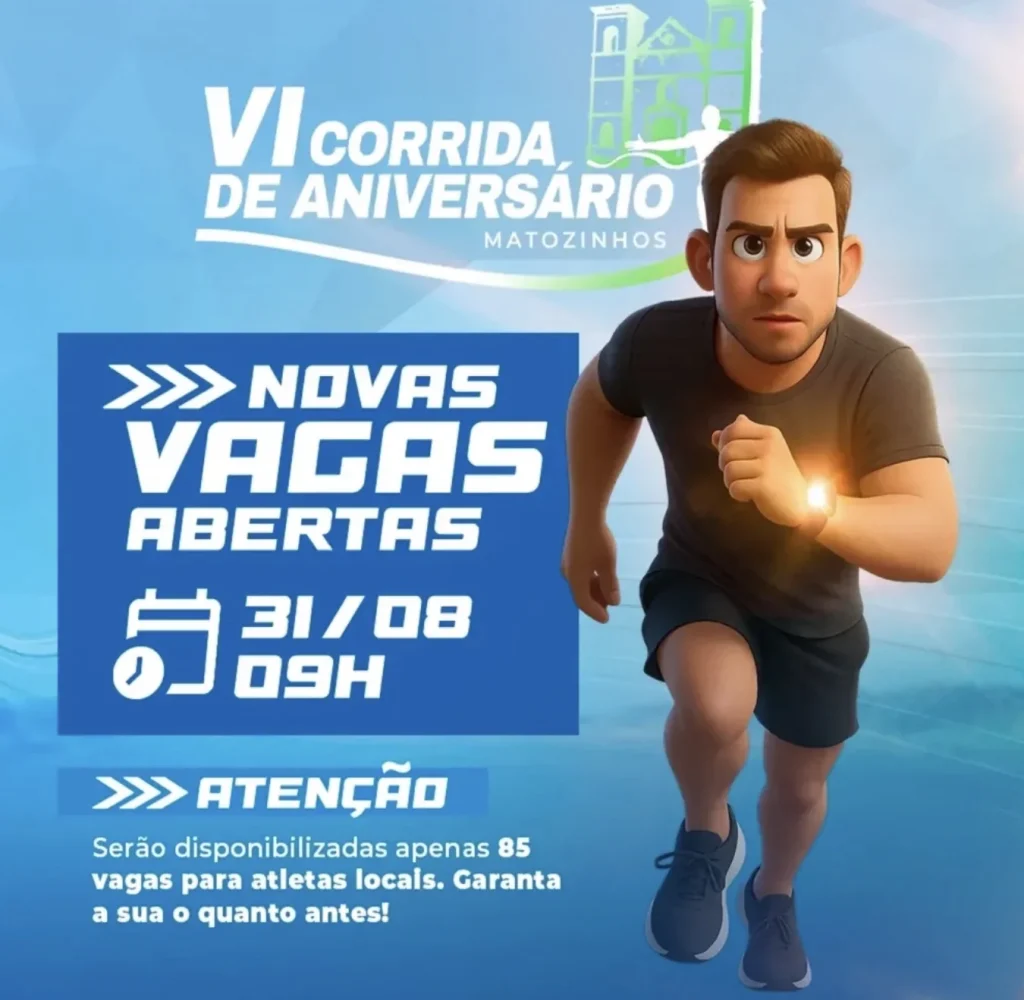 Reabertas as inscrições para a 6ª Corrida de Aniversário em Matozinhos