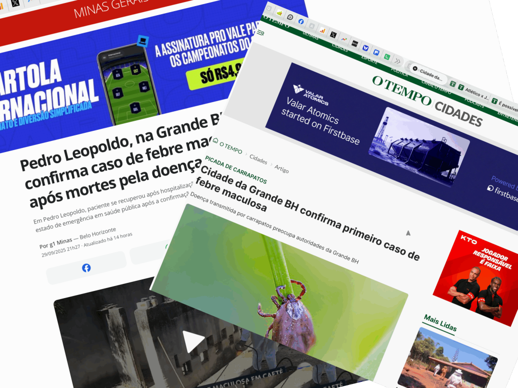 Caso de febre maculosa em Pedro Leopoldo ganha repercussão estadual