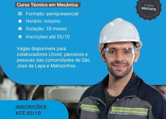 Mineração Belocal Lhoist abre processo seletivo para curso técnico gratuito em Pedro Leopoldo