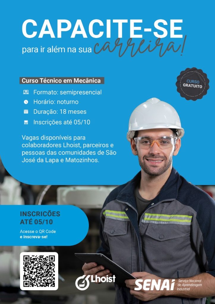 Mineração Belocal Lhoist abre processo seletivo para curso técnico gratuito em Pedro Leopoldo