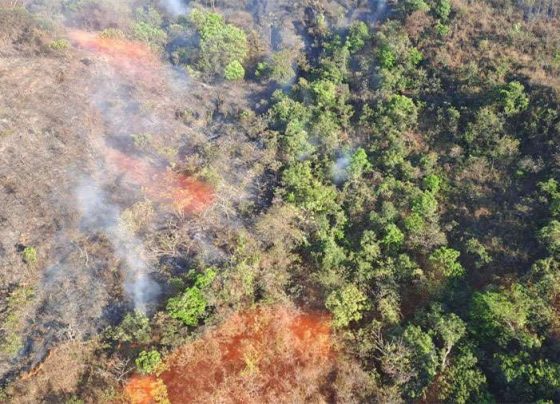 Incêndio já dura três dias / Foto: Exército Brasileiro / CBMMG / divulgação