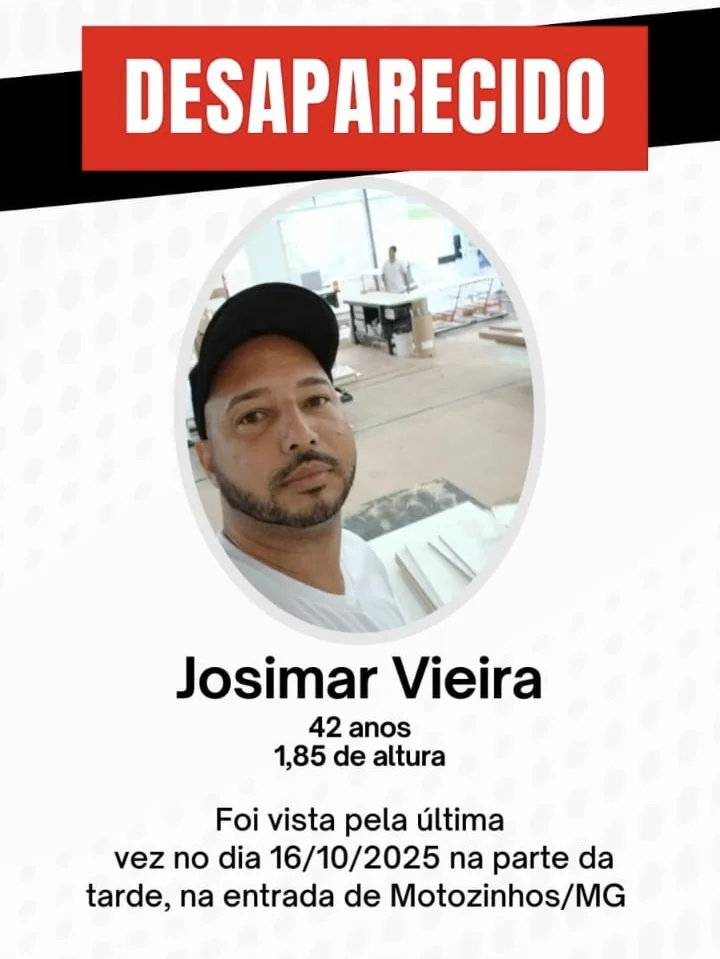 Morador de São José da Lapa está desaparecido e foi visto pela última vez em Matozinhos