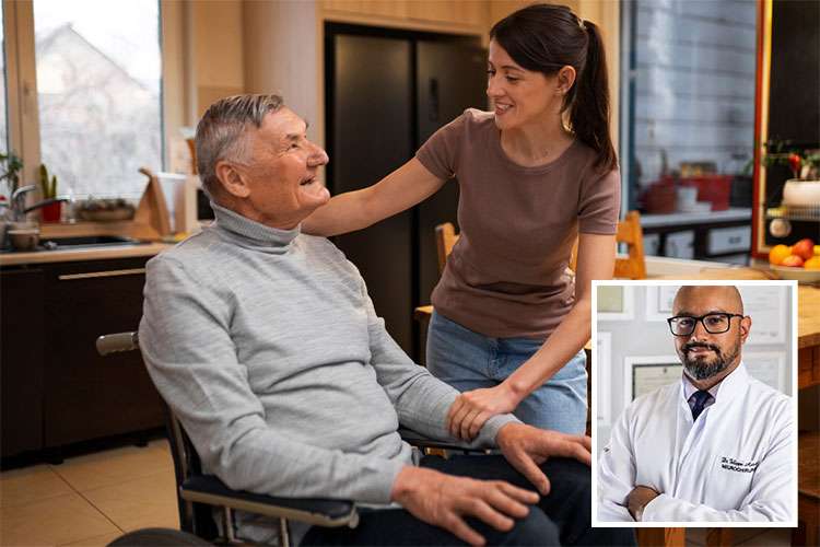 É importante prezar por um bom círculo social em volta dos pacientes com Alzheimer. Fotos: Dr. Felippe Antunes (em destaque) e Freepik (ilustrativa).