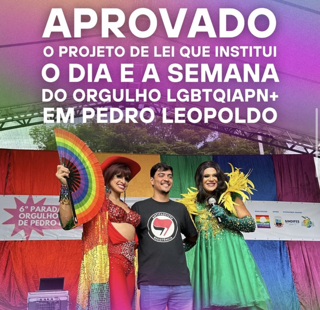Pedro Leopoldo aprova criação do Dia e da Semana do Orgulho LGBTQIAPN+