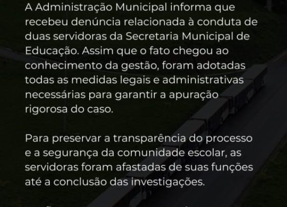 Prefeitura de São José da Lapa afasta duas servidoras da Educação após denúncias feitas por pais