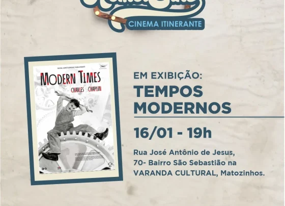 Cinema itinerante exibe clássico de Chaplin em Matozinhos nesta sexta