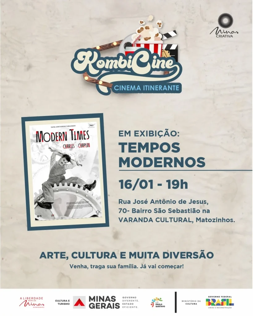 Cinema itinerante exibe clássico de Chaplin em Matozinhos nesta sexta