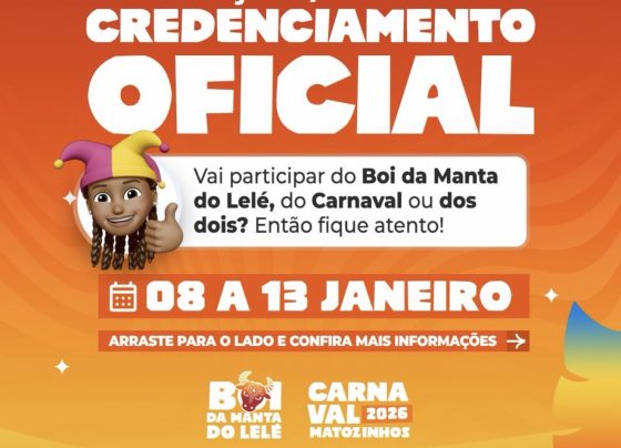 Credenciamento de blocos para o Boi da Manta do Lelê e Carnaval acontece de 8 a 13 de janeiro em Matozinhos