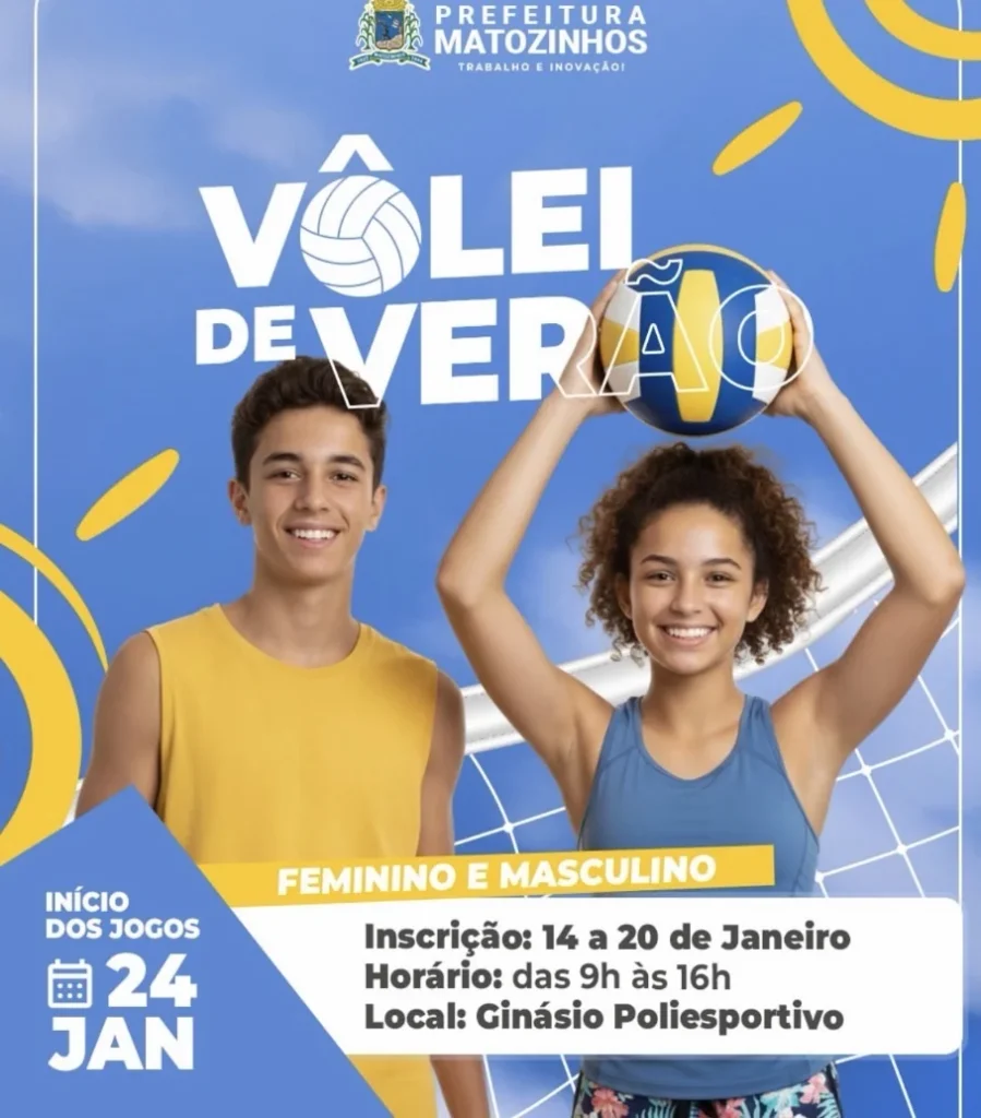 Matozinhos promove Festival de Vôlei de Verão com disputas masculinas e femininas