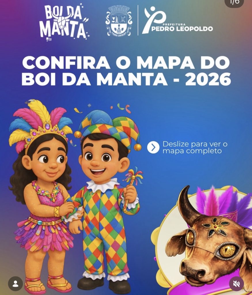 Pedro Leopoldo divulga mapa oficial do Boi da Manta 2026 com serviços e ruas interditadas