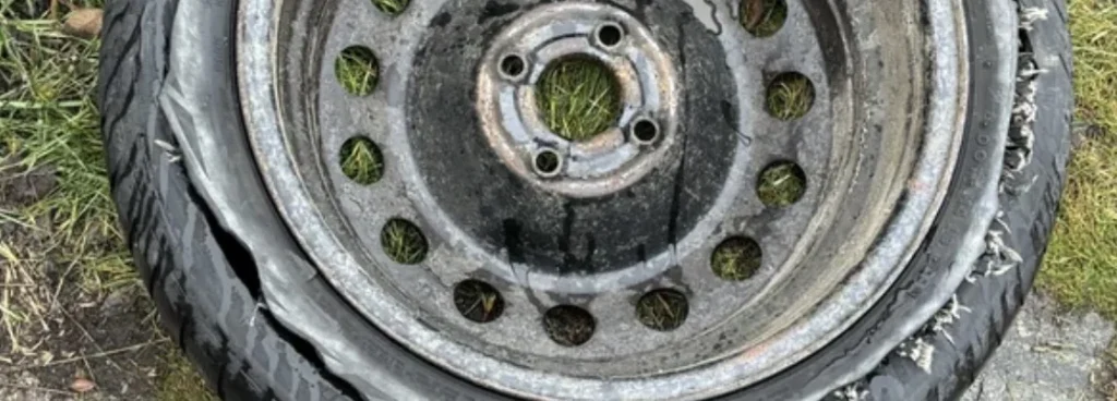Pneu se desprende de veículo e atinge carro no Centro de Pedro Leopoldo