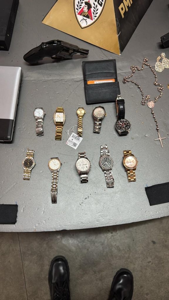 Quadrilha suspeita de série de furtos é interceptada após perseguição na MG-424; veículo clonado e arma são apreendidos