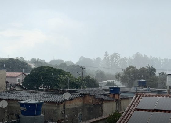 Chuva forte com raios atinge Matozinhos e previsão indica mais temporais