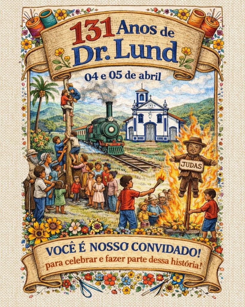 Dr. Lund celebra 131 anos com programação cultural e religiosa nos dias 4 e 5 de abril