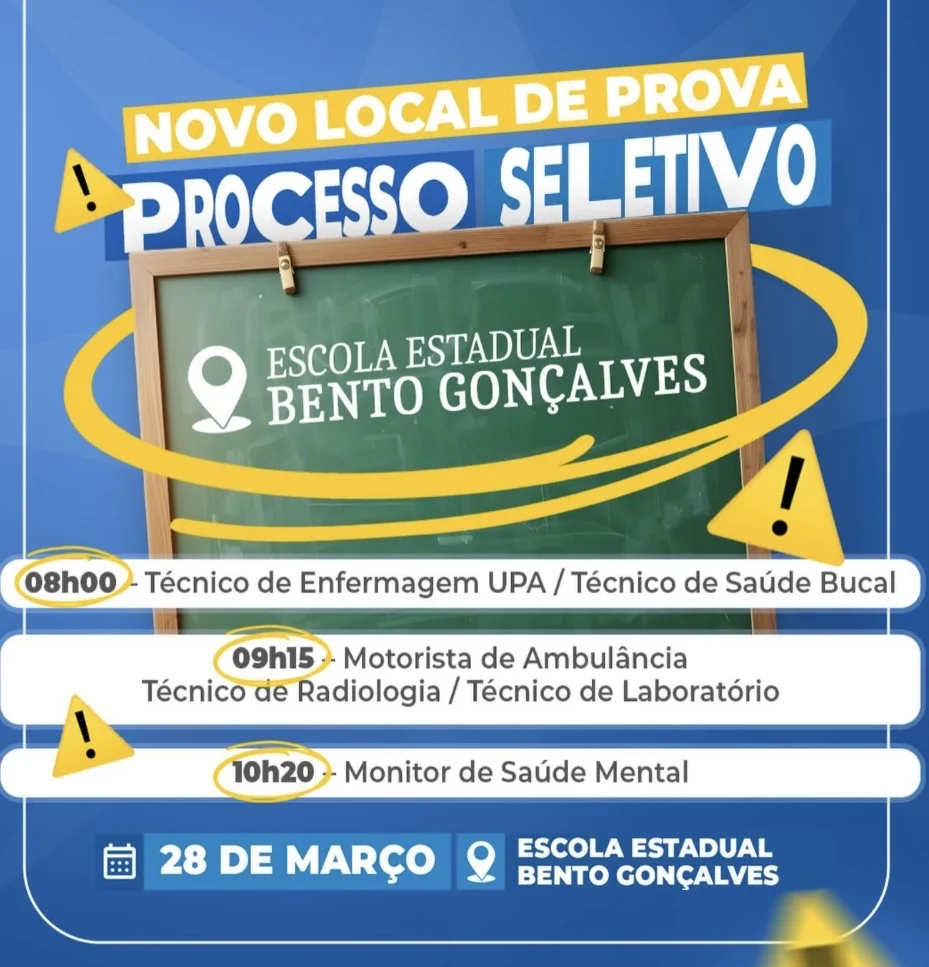 Local de prova é alterado após alta procura em processo seletivo de Matozinhos