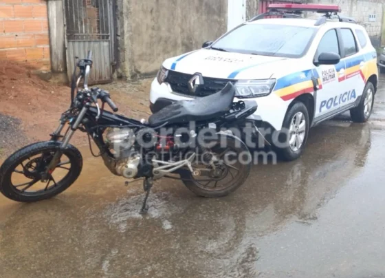 Motocicleta furtada é encontrada parcialmente desmontada em casa em Pedro Leopoldo