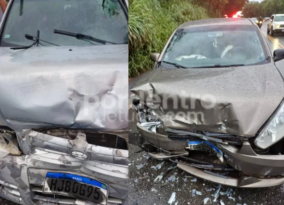 Motorista na contramão provoca acidente frontal na MG-424 em Pedro Leopoldo