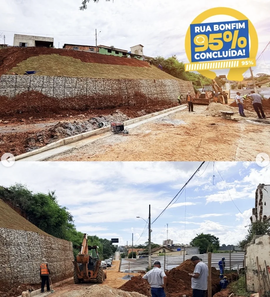 Obras da Rua Bonfim entram na fase final e liberação se aproxima em Matozinhos