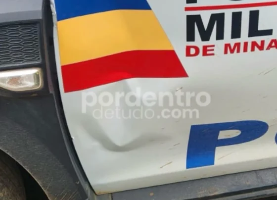 Viatura da PM se envolve em acidente durante operação policial em Matozinhos