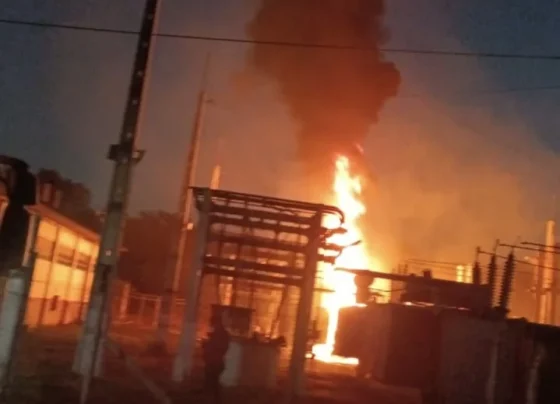 ATUALIZAÇÃO: Incêndio em vegetação atinge subestação de energia dentro de empresa em Pedro Leopoldo