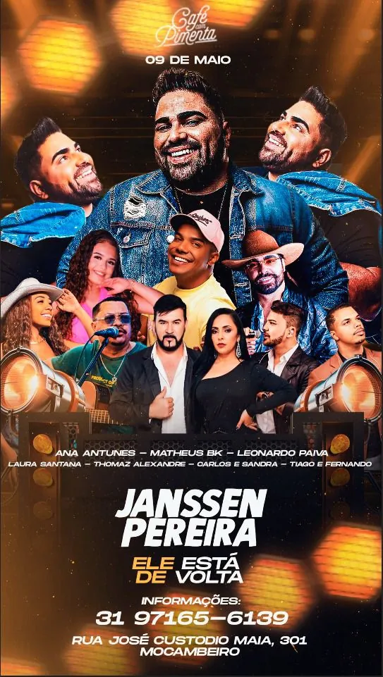 Cantor Janssen Pereira retorna com projeto “De Bar em Bar” e reúne participações especiais em Pedro Leopoldo