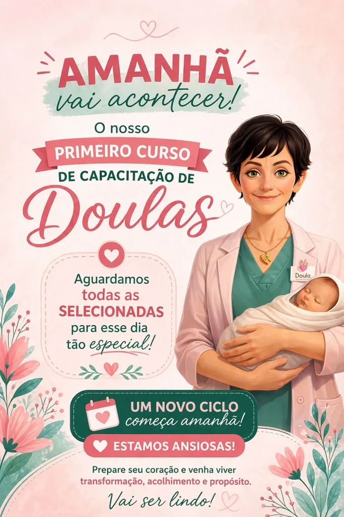 Curso gratuito de capacitação de doulas acontece nesta sexta-feira (24) e oferece formação para 60 mulheres em Pedro Leopoldo