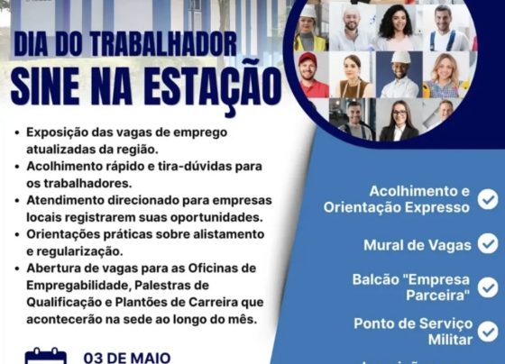Sine promove ação especial no Dia do Trabalhador em Pedro Leopoldo