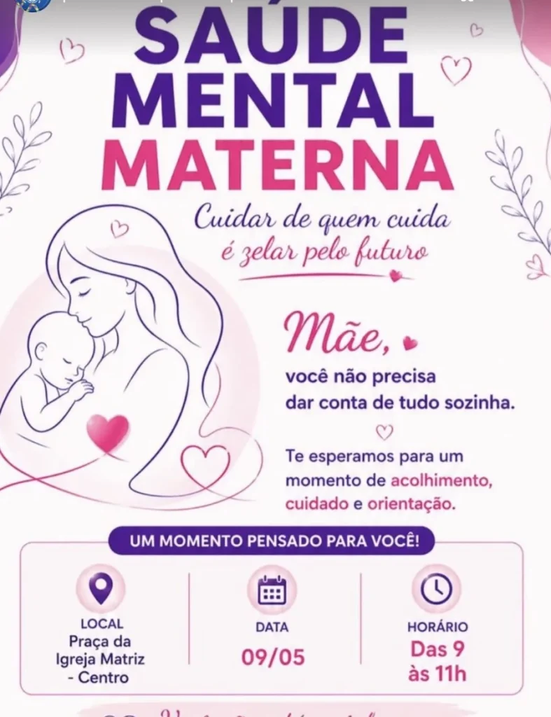 Ação sobre saúde mental materna promove acolhimento para mães em Pedro Leopoldo