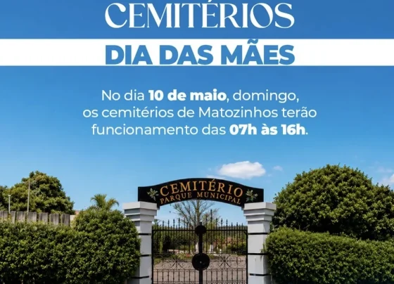 Cemitérios municipais de Matozinhos terão horário especial no Dia das Mães