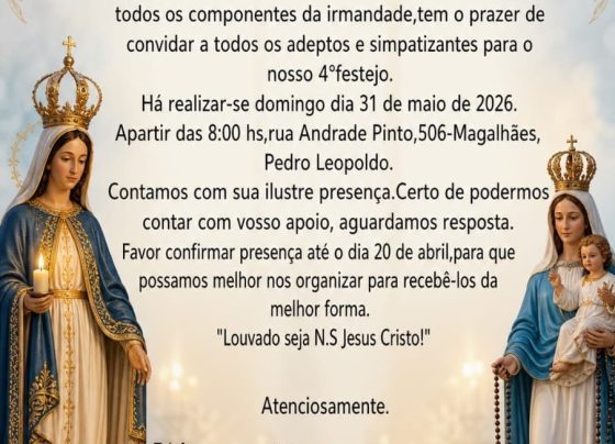 Festa em honra a Nossa Senhora das Candeias será realizada no bairro Magalhães, em Pedro Leopoldo