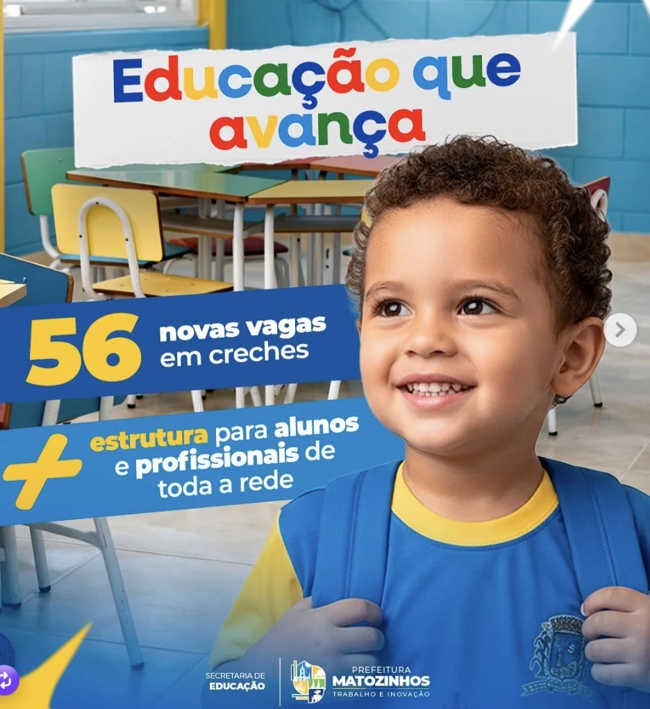 Matozinhos amplia vagas em creches e reduz fila de espera na educação infantil