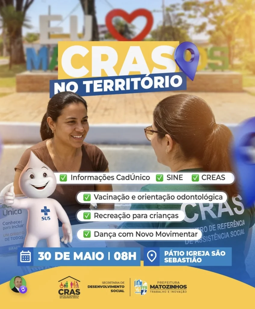 Matozinhos leva serviços gratuitos e lazer para comunidade neste sábado