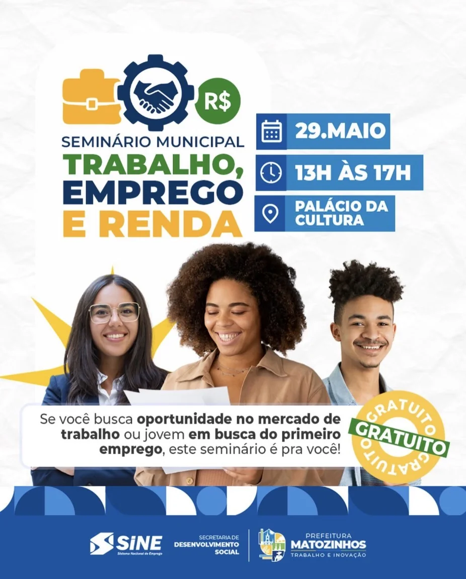 Matozinhos promove seminário para discutir emprego, renda e qualificação profissional